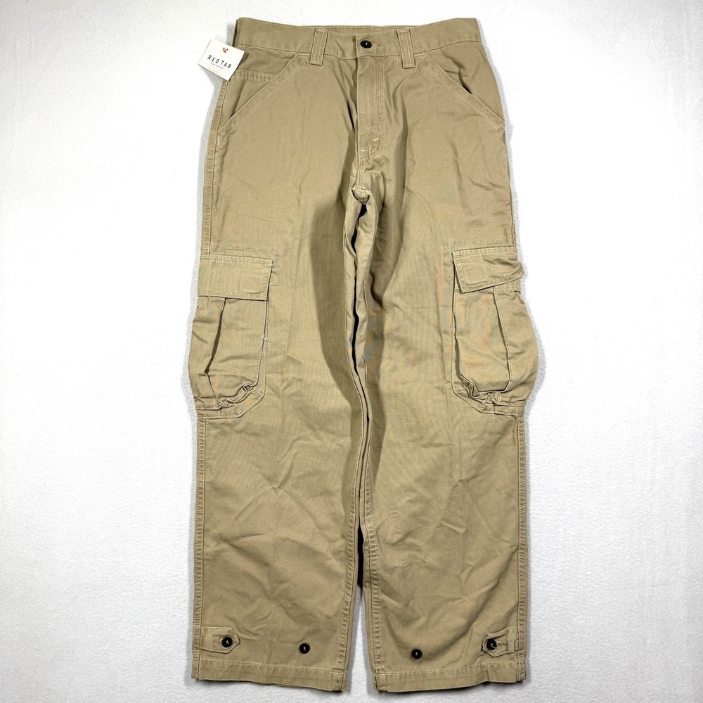 Vintage 90s Levis Pants Mens 30x30 Dry Goods Cargo Baggy Grunge USA Field NWT
